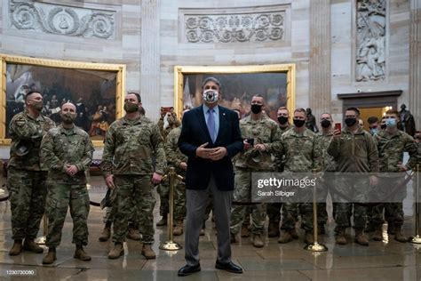 Senator Joe Manchin Gives Members Of The National Guard A Tour Of The