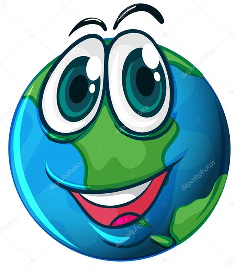 Sonriendo Planeta Tierra — Vector De Stock © Blueringmedia 51143423