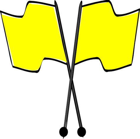 Crossed Yellow Flags Clip Art At Vector Clip Art Online