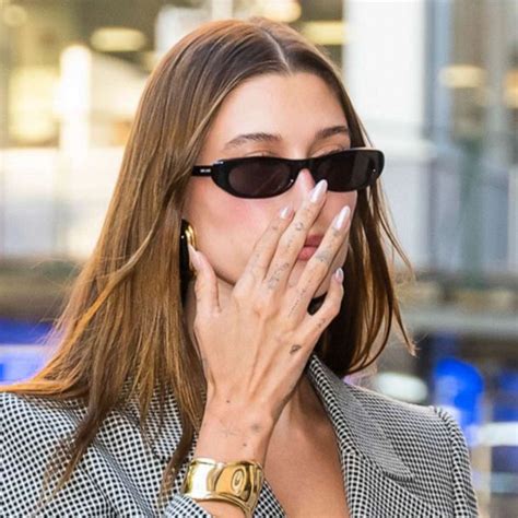 get the look hailey bieber s viral glazed donut nails abc news