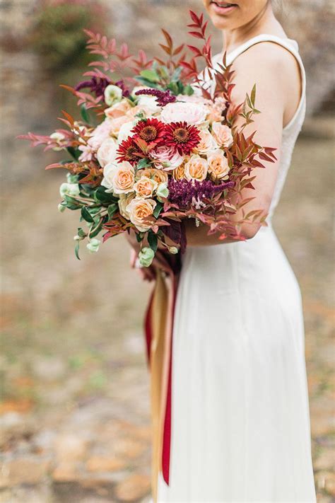 Winery Vow Renewal Inspiration With Autumn Leaves Fall Wedding
