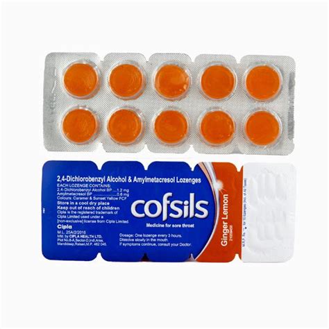 Buy Cofsils Ginger Lemon Lozenges S Online At Best Price Cold And Cough