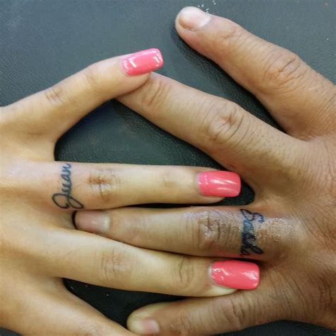 Name On Finger Tattoos Done By Kristin Inkaholics Gainesville GA
