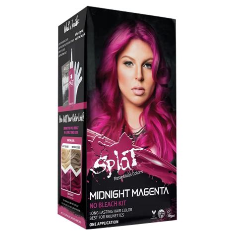 Splat Midnight Magenta Semi Permanent Hair Color Kit No Bleach Vegan