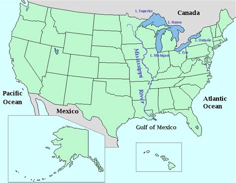 Map United States Oceans Direct Map