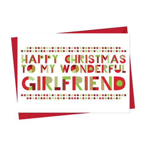 Wonderful Girlfriend Christmas Card Christmas Card Aisforalphabet