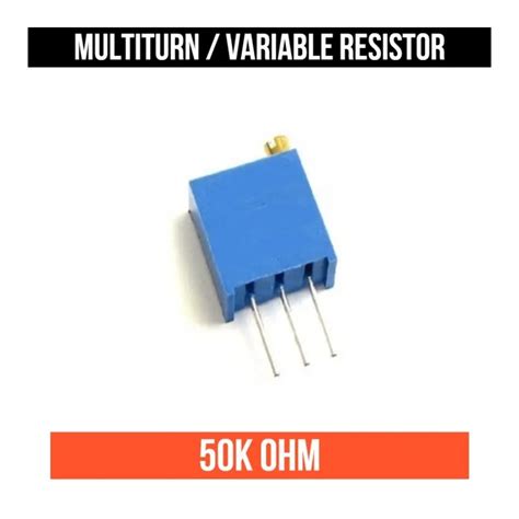 Multiturn Resistor 50k 503 50 Kilo Ohm Trimmer Potensiometer Variable