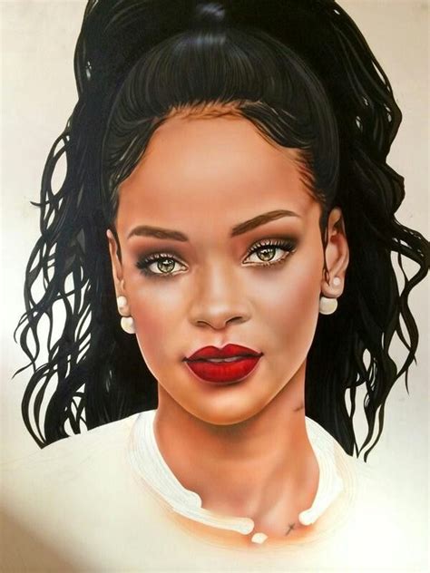 How To Draw A Portrait Of Rihanna At How To Draw