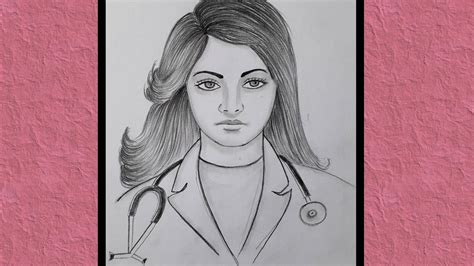 Female Doctor Face Pencil Shading Drawing For Easy Youtube