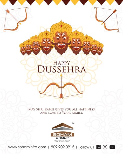 Dussehra Festival Greeting Card Designed For Real Estate Company