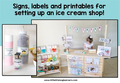 A lot of different memory games and many delicious ice creams to keep your kid busy. Ice Cream Dramatic Play Set - Little Lifelong Learners