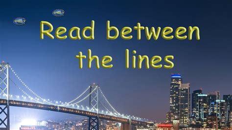 Read Between The Lines American Idiom Youtube