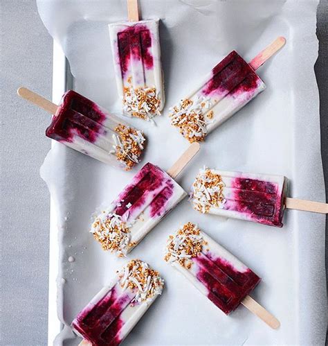 Coconut And Mixed Berry Breakfast Popsicles With Toasted Quinoa Recipe