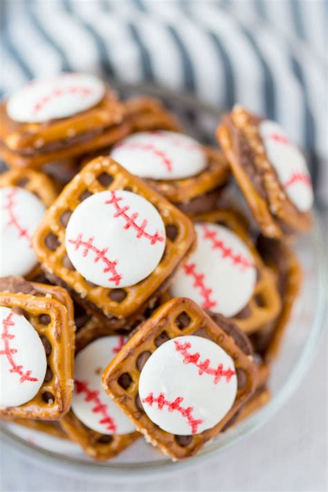 Baseball Chocolate Pretzel Bites Made To Be A Momma