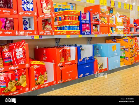 Crisps And Snacks In Aldi Store England Uk Stock Photo Alamy
