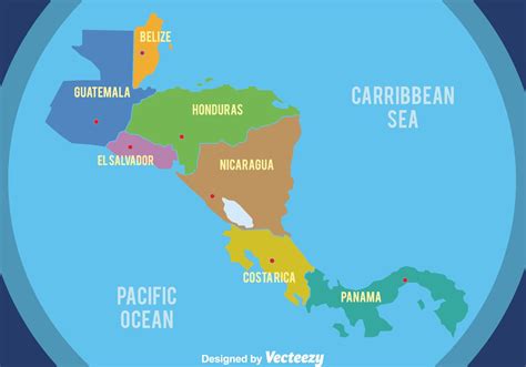 Vetor Agradável Do Mapa De América Central Download Vetores Gratis