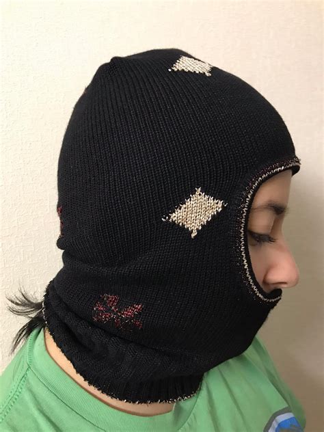 Balaclava Ski Mask Face Mask Winter Helmet Hat Black Knit Etsy Ski