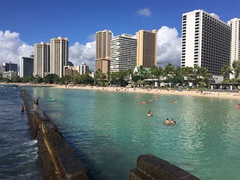 Waikīkī Beach Waikiki Honolulu Hi Oahu Hawaii Ponto Turístico
