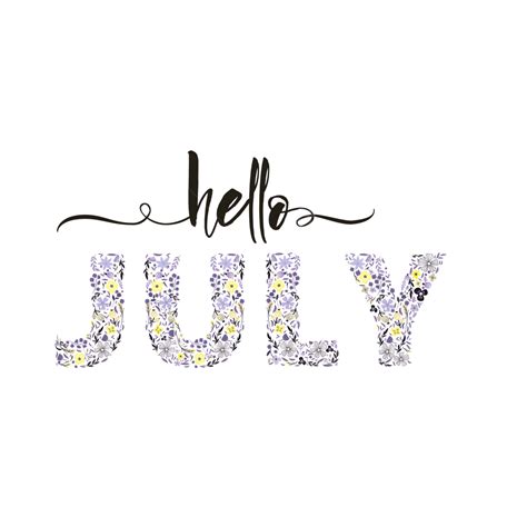 July Month Vector Hd Images Month Text Design July Lettering