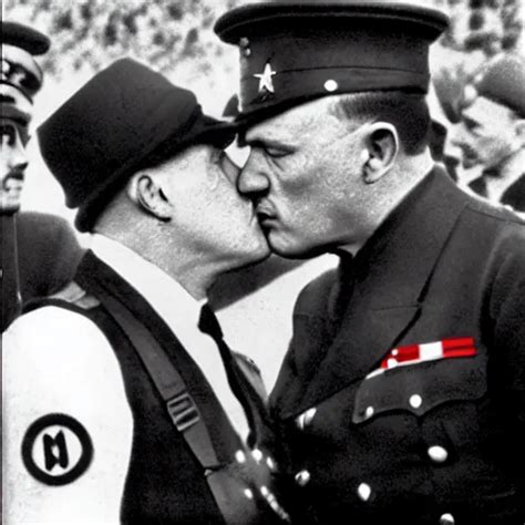 Benito Mussolini Kisses Adolf Hitler At The Nuremberg Stable The Best