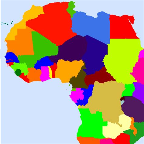Color an editable map, fill in the legend, and download it for free to use in your project. Map Of Africa Mute Color