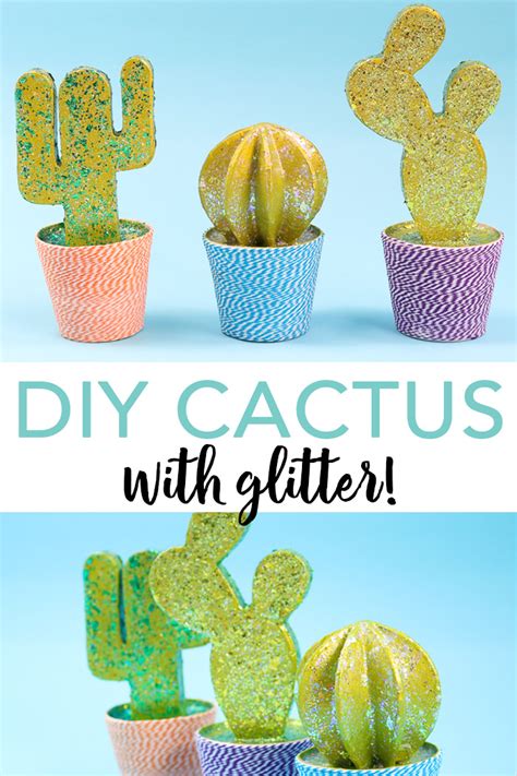 Easy Diy Cactus With Glitter And Paper Mache Angie Holden The Country