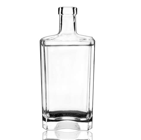 Clear Glass Bottles Wholesale 500ml Cork Top Gin Glass Liquor Bottles High Quality Clear Glass