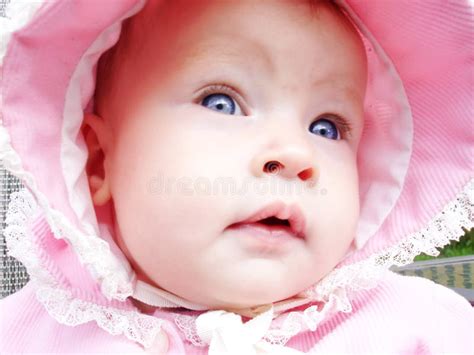 Baby Girl With Pink Hat On Stock Image Image Of Nice 2053177