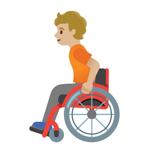 🧑🏼‍🦽 Person In Manuellem Rollstuhl Mittelhelle Hautfarbe Emoji