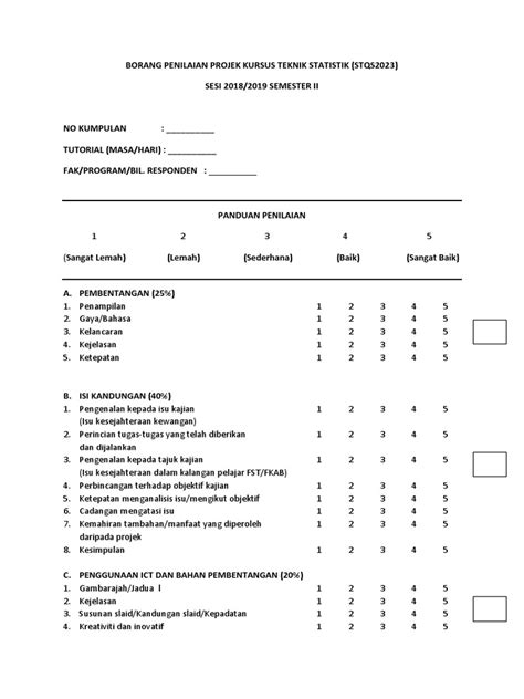 Borang pa 2/13 form pa 2/13. Contoh Borang Penilaian Projek Inovasi