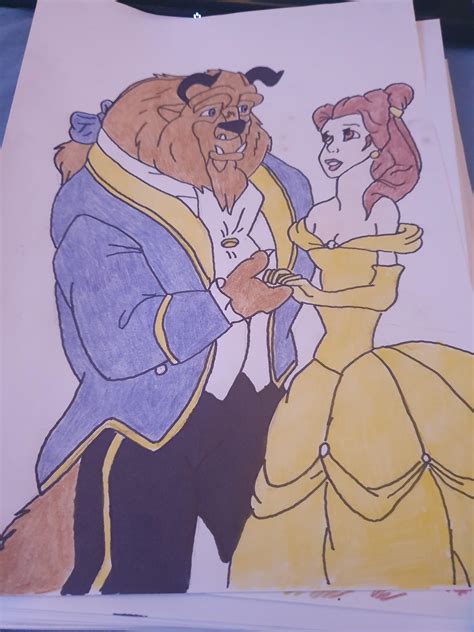 My Attempt At Drawing Beauty And The Beast I Hope You Like And Enjoy