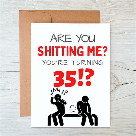 Funny 35th Birthday Card 35th Birthday Card 35 Year Old Etsy