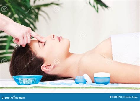 Forehead Massage Stock Image Image Of Head Aromatherapy 23035773