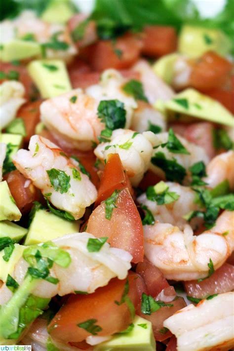 Then mixed with traditional flavors like jalapeno, cilantro, red onion, avocado, tomato etc. Ceviche-Style Tequila Lime Shrimp | Recipe | Ceviche, Mexican food recipes, Food