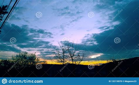 Colorful Autumn Sunset Over Country Hills Stock Photo Image Of 13th