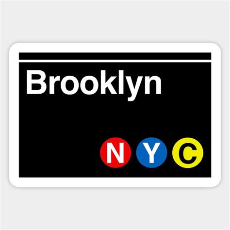 Brooklyn Subway Sign Sticker In 2023 Sticker Sign Subway Sign