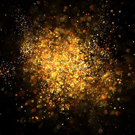 Golden Glitter Lights Grunge Background Glitter Defocused Abstract