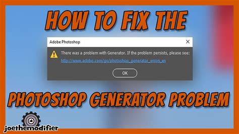 Disable the auto recovery feature in photoshop. How to fix the Photoshop Generator problem - YouTube