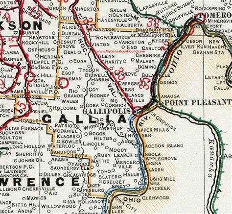Gallia County Ohio Map Map Of Arlington Texas