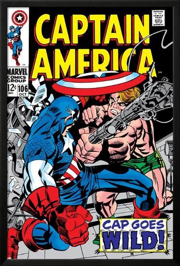 Marvel Comics Retro Captain America Comic Book Cover No106 Cap Goes