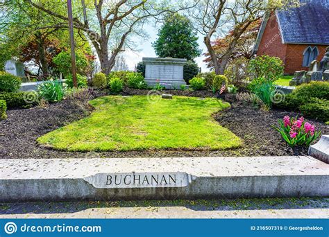 President James Buchanan Gravesite Editorial Stock Image Image Of