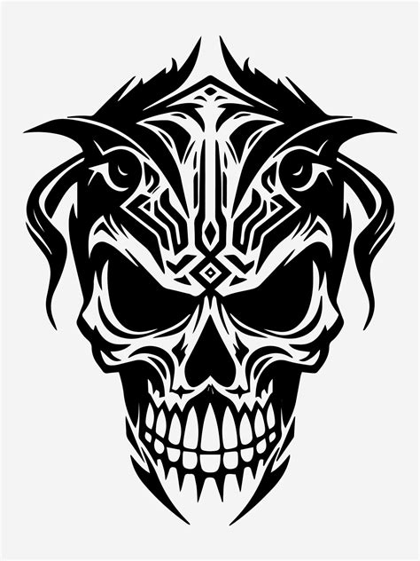 Skull Tribal Tattoo Design Element 25281312 Vector Art At Vecteezy