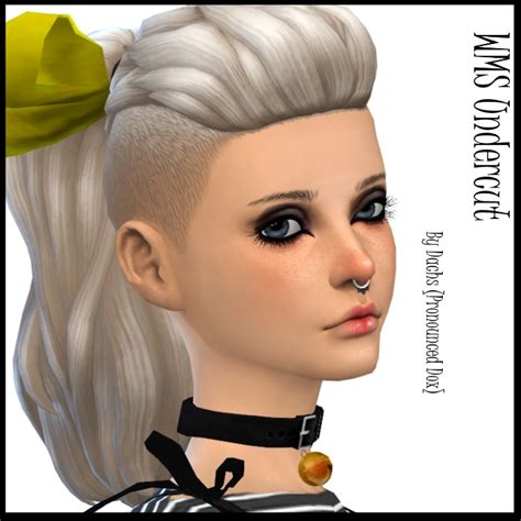 My Sims 4 Blog Skysims Clay And Alpha And Wms Undercut Pony Retexture