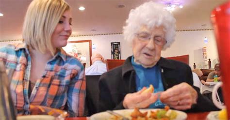 99 Year Old Grandma Opens A Fortune Cookie When She Reads The Message