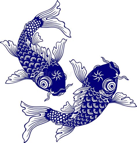 japanese carp stock illustration illustration of ripple 56962860