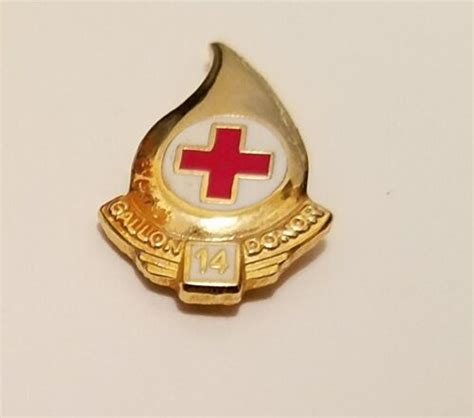 Red Cross 14 Gallon Blood Donor Pin New Ebay