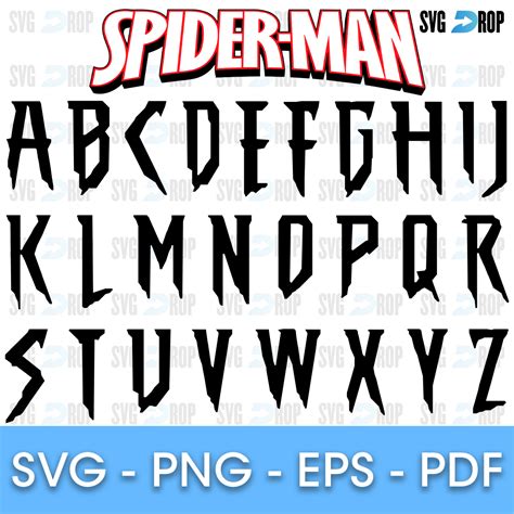 Spiderman Font SVG | SVG DROP