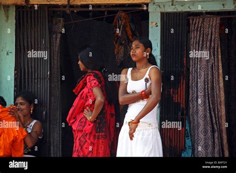 Les Prostituées Indiennes Sur Falkland Road Mumbai Inde Photo Stock
