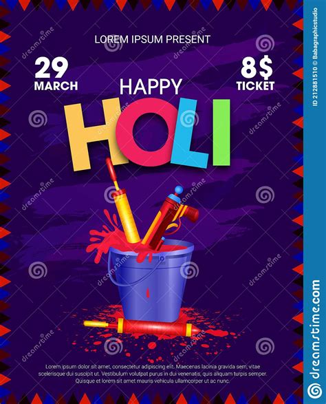 Illustration Of Abstract Colorful Happy Holi Background Stock Vector