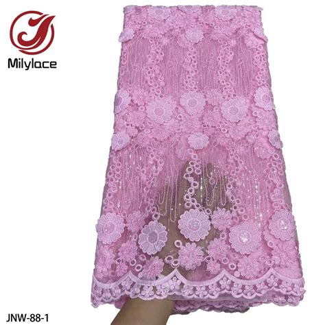 French Tulle Mesh Lace Fabric 2022 African Lace Fabric Sequins Embroidery Net Lace Fabric For
